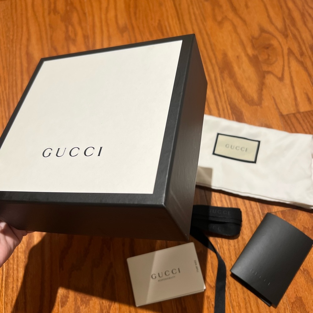 Gucci Black and White Key & Card Holder Set